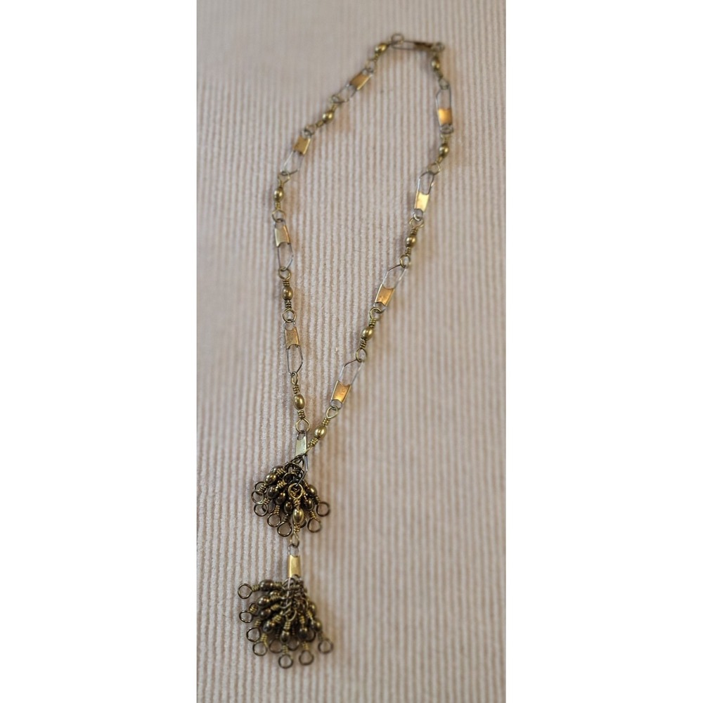 Brass Swivel Snap Hook fishing Neckles One of a kind 16ins long